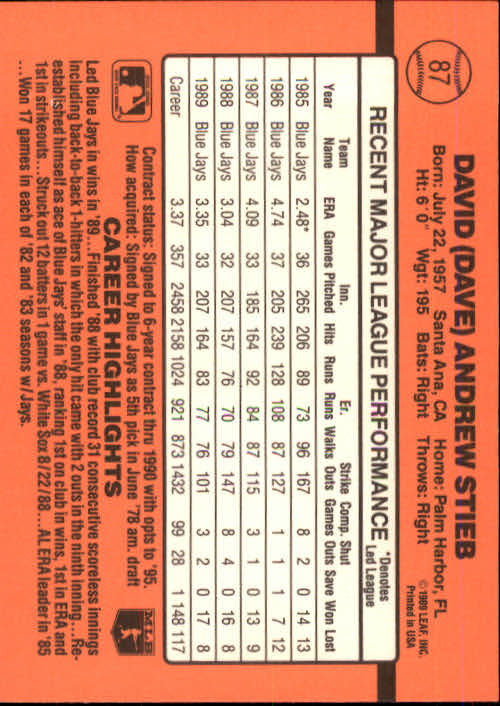 A6931- 1990 Donruss Baseball Cards 1-248 +Rookies -You Pick- 10+ FREE US SHIP - Picture 171 of 495