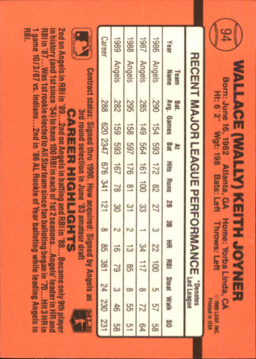 A6931- 1990 Donruss Baseball Cards 1-248 +Rookies -You Pick- 10+ FREE US SHIP - Picture 185 of 495