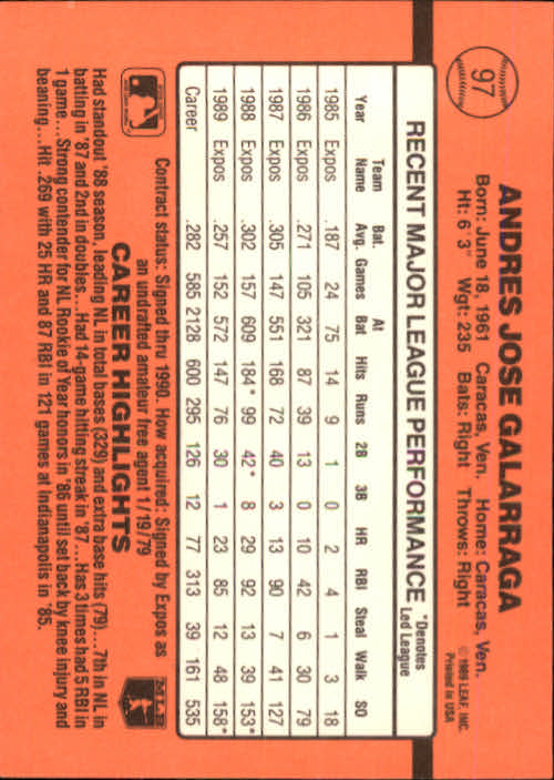 A6931- 1990 Donruss Baseball Cards 1-248 +Rookies -You Pick- 10+ FREE US SHIP - Picture 191 of 495