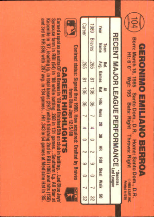 A6931- 1990 Donruss Baseball Cards 1-248 +Rookies -You Pick- 10+ FREE US SHIP - Picture 207 of 495