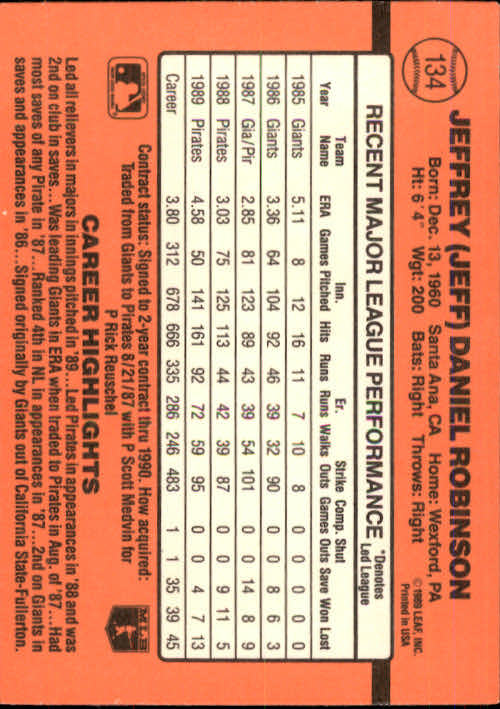 A6931- 1990 Donruss Baseball Cards 1-248 +Rookies -You Pick- 10+ FREE US SHIP - Picture 267 of 495