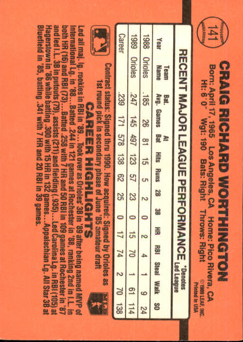A6931- 1990 Donruss Baseball Cards 1-248 +Rookies -You Pick- 10+ FREE US SHIP - Picture 281 of 495