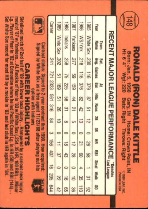 A6931- 1990 Donruss Baseball Cards 1-248 +Rookies -You Pick- 10+ FREE US SHIP - Picture 295 of 495