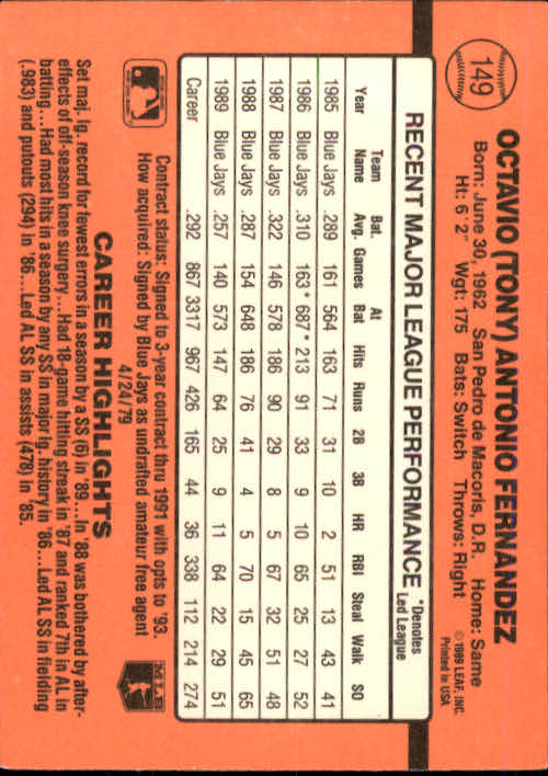 A6931- 1990 Donruss Baseball Cards 1-248 +Rookies -You Pick- 10+ FREE US SHIP - Picture 297 of 495