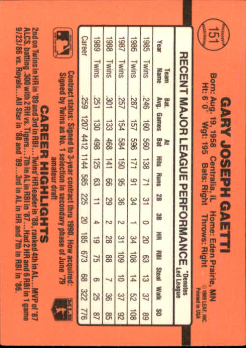 A6931- 1990 Donruss Baseball Cards 1-248 +Rookies -You Pick- 10+ FREE US SHIP - Picture 301 of 495