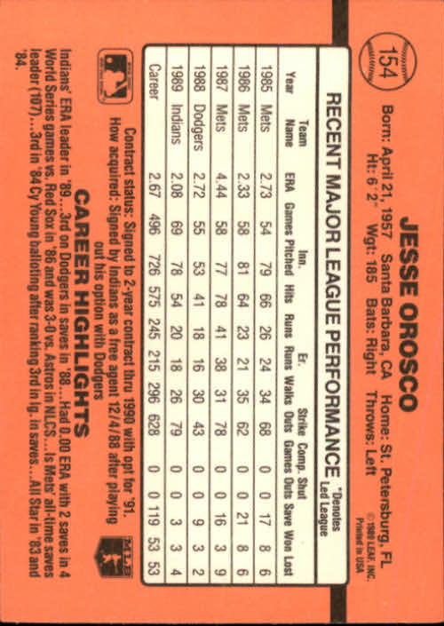 A6931- 1990 Donruss Baseball Cards 1-248 +Rookies -You Pick- 10+ FREE US SHIP - Picture 307 of 495