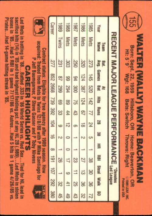 A6931- 1990 Donruss Baseball Cards 1-248 +Rookies -You Pick- 10+ FREE US SHIP - Picture 309 of 495