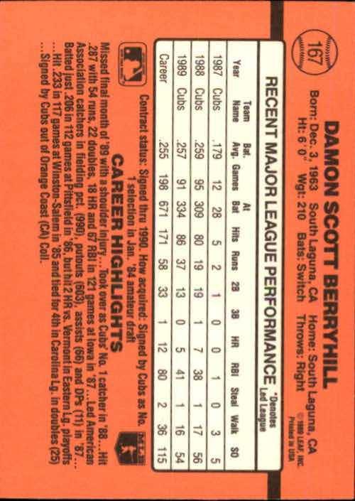 A6931- 1990 Donruss Baseball Cards 1-248 +Rookies -You Pick- 10+ FREE US SHIP - Picture 333 of 495
