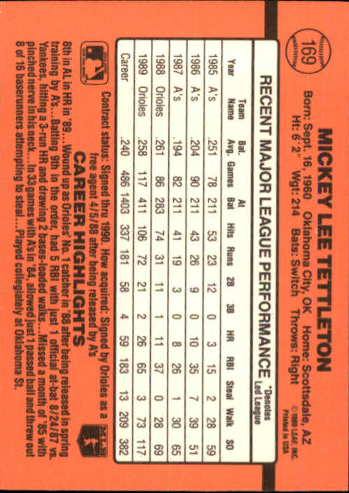 A6931- 1990 Donruss Baseball Cards 1-248 +Rookies -You Pick- 10+ FREE US SHIP - Picture 337 of 495
