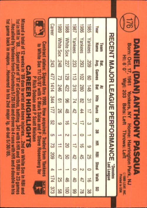 A6931- 1990 Donruss Baseball Cards 1-248 +Rookies -You Pick- 10+ FREE US SHIP - Picture 351 of 495