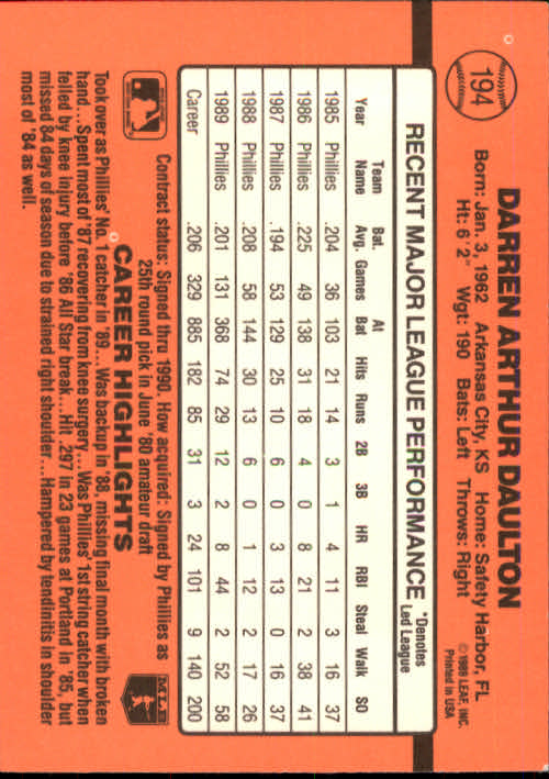 A6931- 1990 Donruss Baseball Cards 1-248 +Rookies -You Pick- 10+ FREE US SHIP - Picture 387 of 495