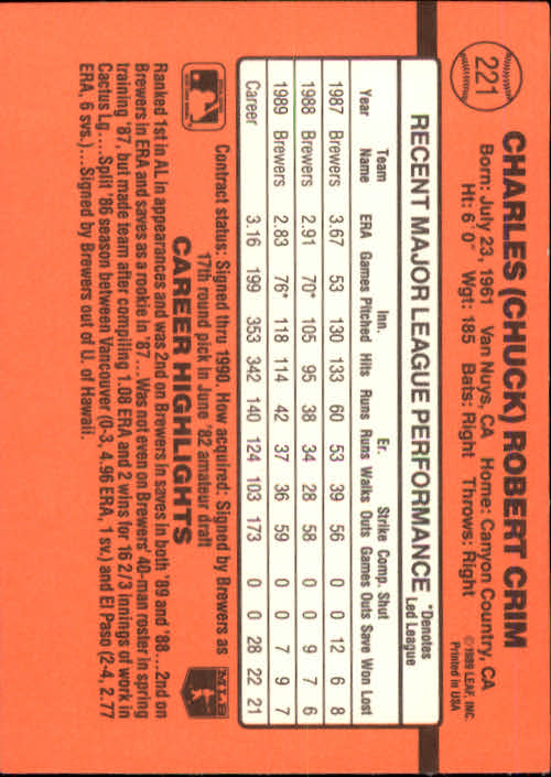 A6931- 1990 Donruss Baseball Cards 1-248 +Rookies -You Pick- 10+ FREE US SHIP - Picture 441 of 495