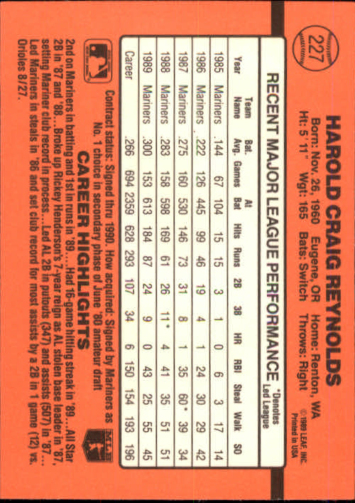 A6931- 1990 Donruss Baseball Cards 1-248 +Rookies -You Pick- 10+ FREE US SHIP - Picture 453 of 495