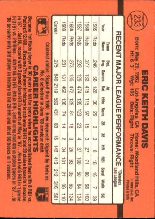 A6931- 1990 Donruss Baseball Cards 1-248 +Rookies -You Pick- 10+ FREE US SHIP - Picture 465 of 495