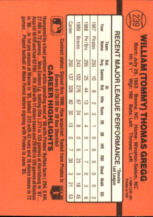 A6931- 1990 Donruss Baseball Cards 1-248 +Rookies -You Pick- 10+ FREE US SHIP - Picture 477 of 495