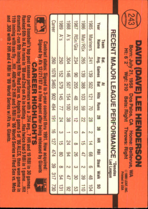 A6931- 1990 Donruss Baseball Cards 1-248 +Rookies -You Pick- 10+ FREE US SHIP - Picture 485 of 495