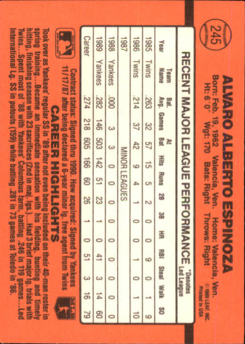 A6931- 1990 Donruss Baseball Cards 1-248 +Rookies -You Pick- 10+ FREE US SHIP - Picture 489 of 495