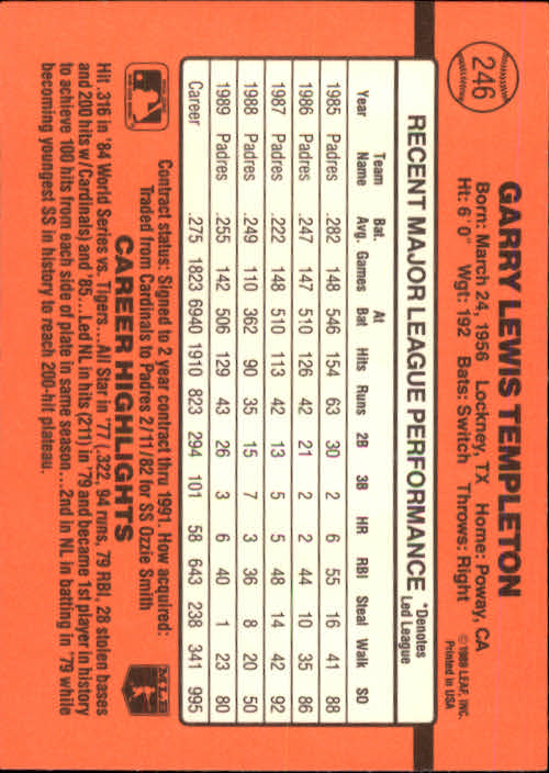 A6931- 1990 Donruss Baseball Cards 1-248 +Rookies -You Pick- 10+ FREE US SHIP - Picture 491 of 495