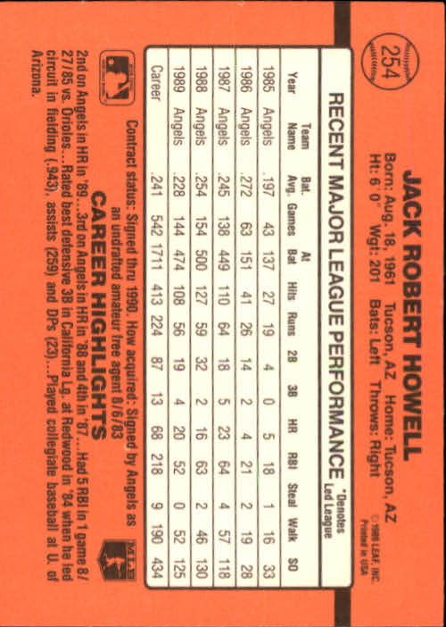 1990 Donruss Baseball "Main Set" Cards #241 to #480 - Picture 29 of 483