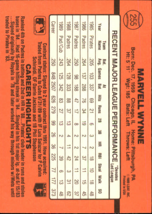 1990 Donruss Baseball "Main Set" Cards #241 to #480 - Picture 31 of 483