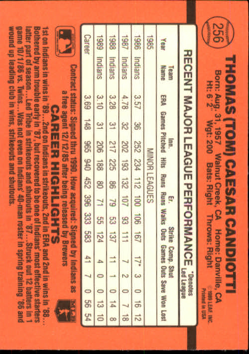 1990 Donruss Baseball "Main Set" Cards #241 to #480 - Picture 33 of 483