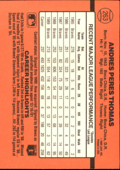 1990 Donruss Baseball "Main Set" Cards #241 to #480 - Picture 47 of 483