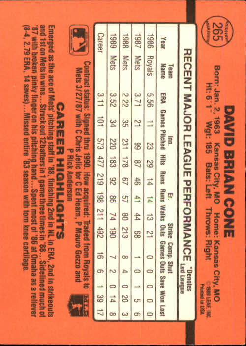 1990 Donruss Baseball "Main Set" Cards #241 to #480 - Picture 51 of 483