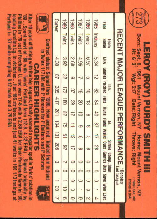 1990 Donruss Baseball "Main Set" Cards #241 to #480 - Picture 67 of 483
