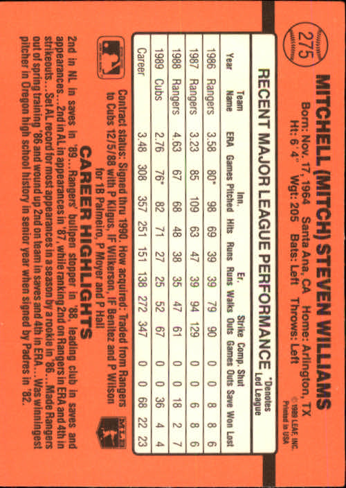 1990 Donruss Baseball "Main Set" Cards #241 to #480 - Picture 71 of 483