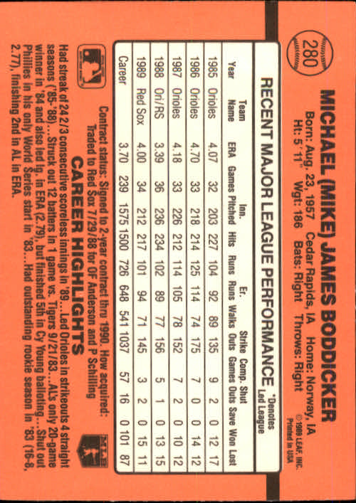 1990 Donruss Baseball "Main Set" Cards #241 to #480 - Picture 81 of 483