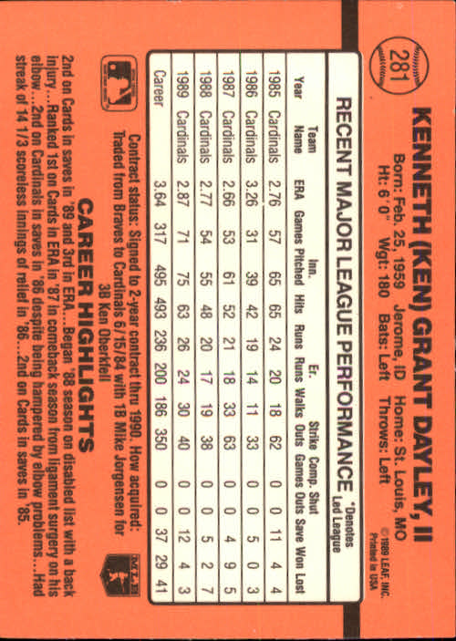 1990 Donruss Baseball "Main Set" Cards #241 to #480 - Picture 83 of 483