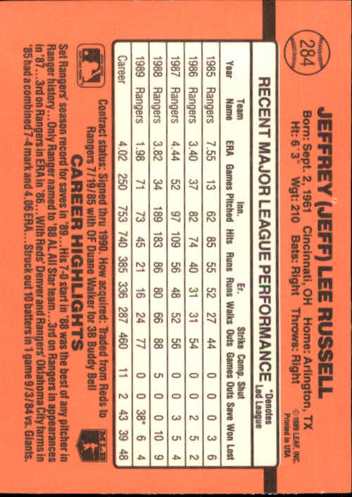 1990 Donruss Baseball "Main Set" Cards #241 to #480 - Picture 89 of 483
