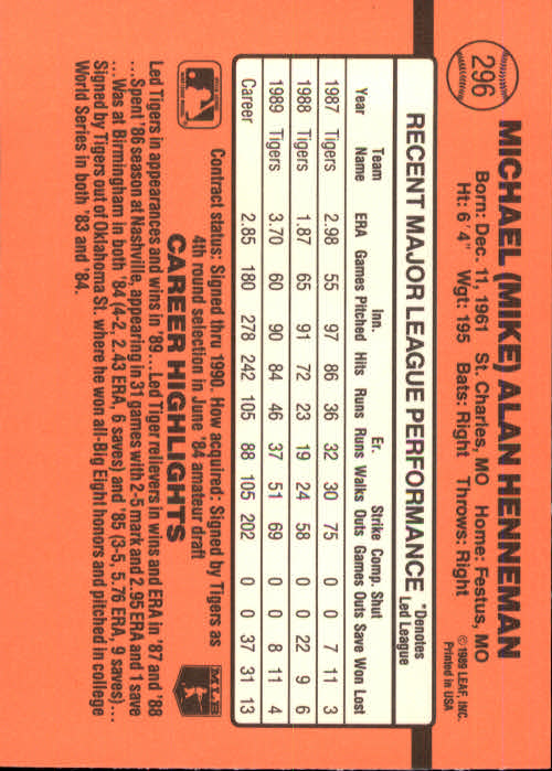 1990 Donruss Baseball "Main Set" Cards #241 to #480 - Picture 113 of 483