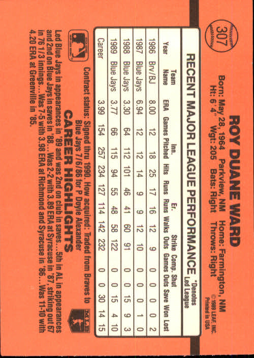 1990 Donruss Baseball "Main Set" Cards #241 to #480 - Picture 137 of 483