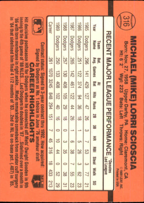 1990 Donruss Baseball "Main Set" Cards #241 to #480 - Picture 155 of 483
