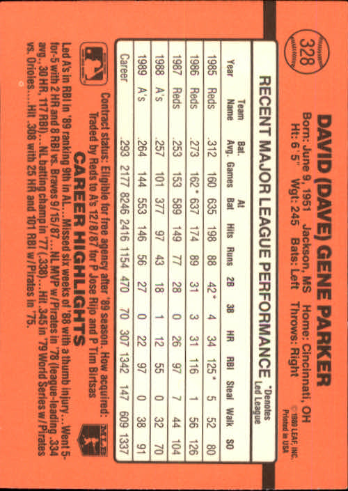 1990 Donruss Baseball "Main Set" Cards #241 to #480 - Picture 179 of 483