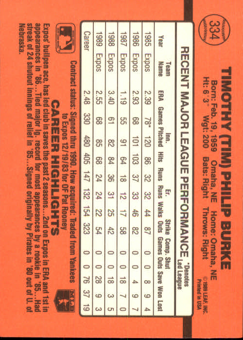 1990 Donruss Baseball "Main Set" Cards #241 to #480 - Picture 191 of 483