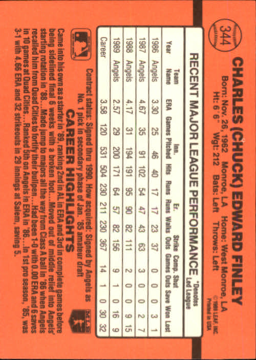 1990 Donruss Baseball "Main Set" Cards #241 to #480 - Picture 211 of 483