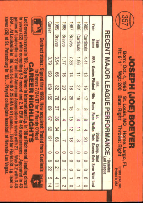 1990 Donruss Baseball "Main Set" Cards #241 to #480 - Picture 237 of 483