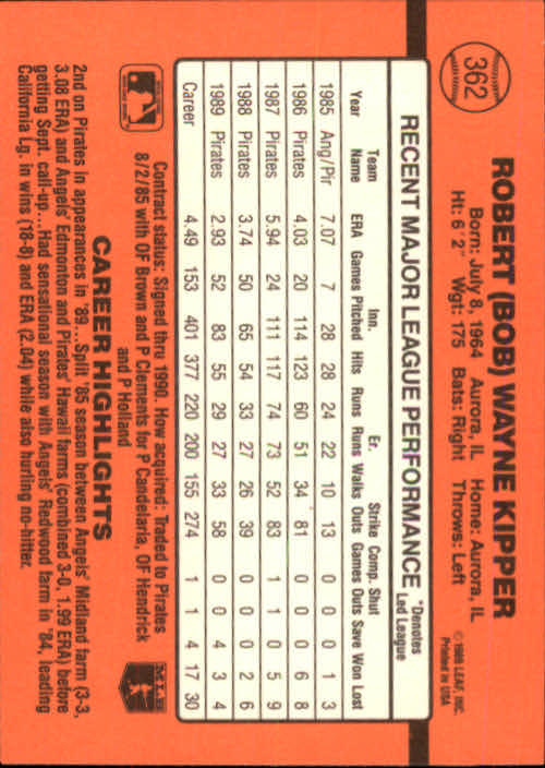 1990 Donruss Baseball "Main Set" Cards #241 to #480 - Picture 247 of 483