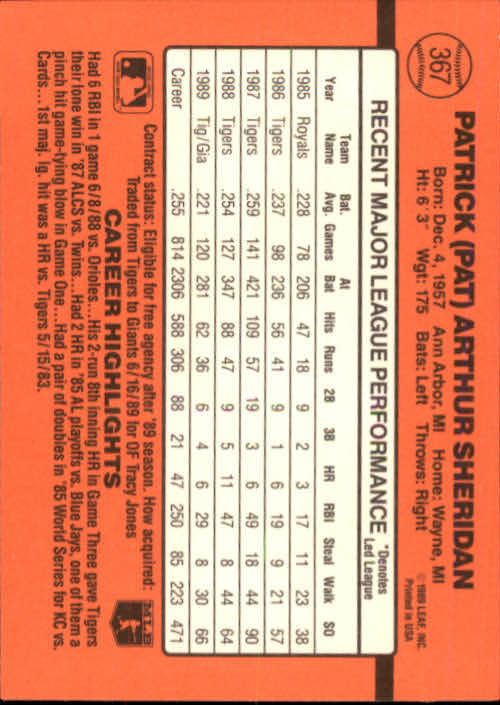 1990 Donruss Baseball "Main Set" Cards #241 to #480 - Picture 257 of 483