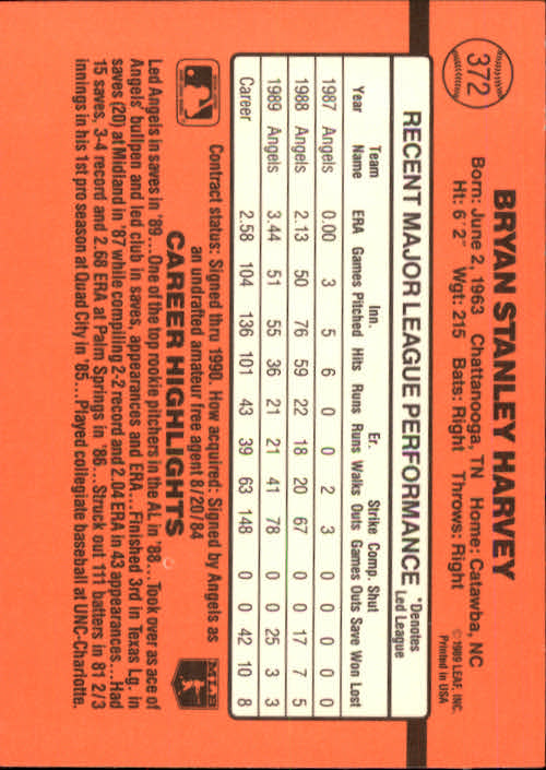 1990 Donruss Baseball "Main Set" Cards #241 to #480 - Picture 267 of 483