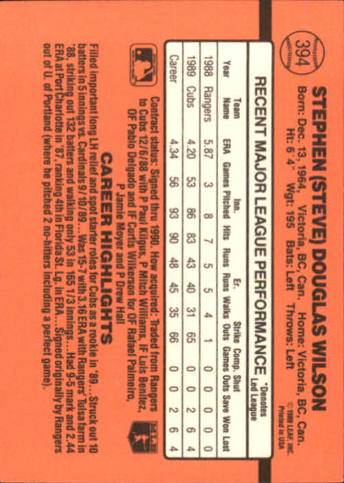 1990 Donruss Baseball "Main Set" Cards #241 to #480 - Picture 311 of 483