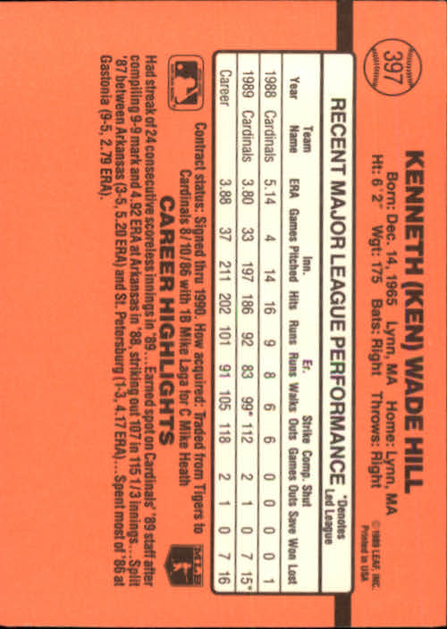 1990 Donruss Baseball "Main Set" Cards #241 to #480 - Picture 317 of 483