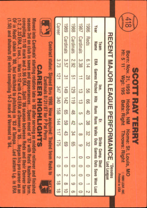 1990 Donruss Baseball "Main Set" Cards #241 to #480 - Picture 359 of 483