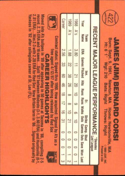 1990 Donruss Baseball "Main Set" Cards #241 to #480 - Picture 367 of 483
