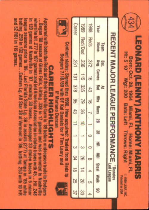 1990 Donruss Baseball "Main Set" Cards #241 to #480 - Picture 391 of 483