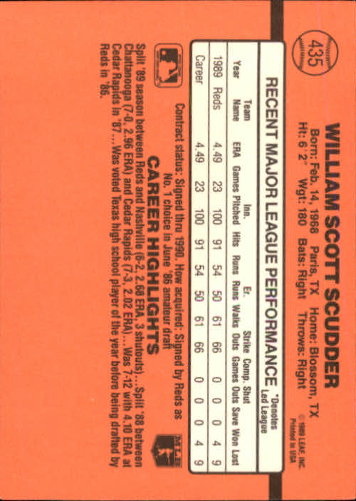1990 Donruss Baseball "Main Set" Cards #241 to #480 - Picture 393 of 483