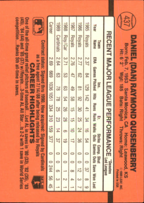 1990 Donruss Baseball "Main Set" Cards #241 to #480 - Picture 397 of 483