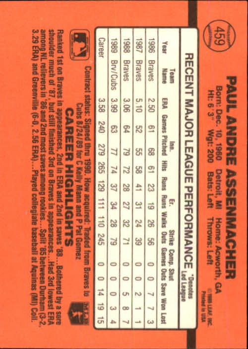 1990 Donruss Baseball "Main Set" Cards #241 to #480 - Picture 441 of 483
